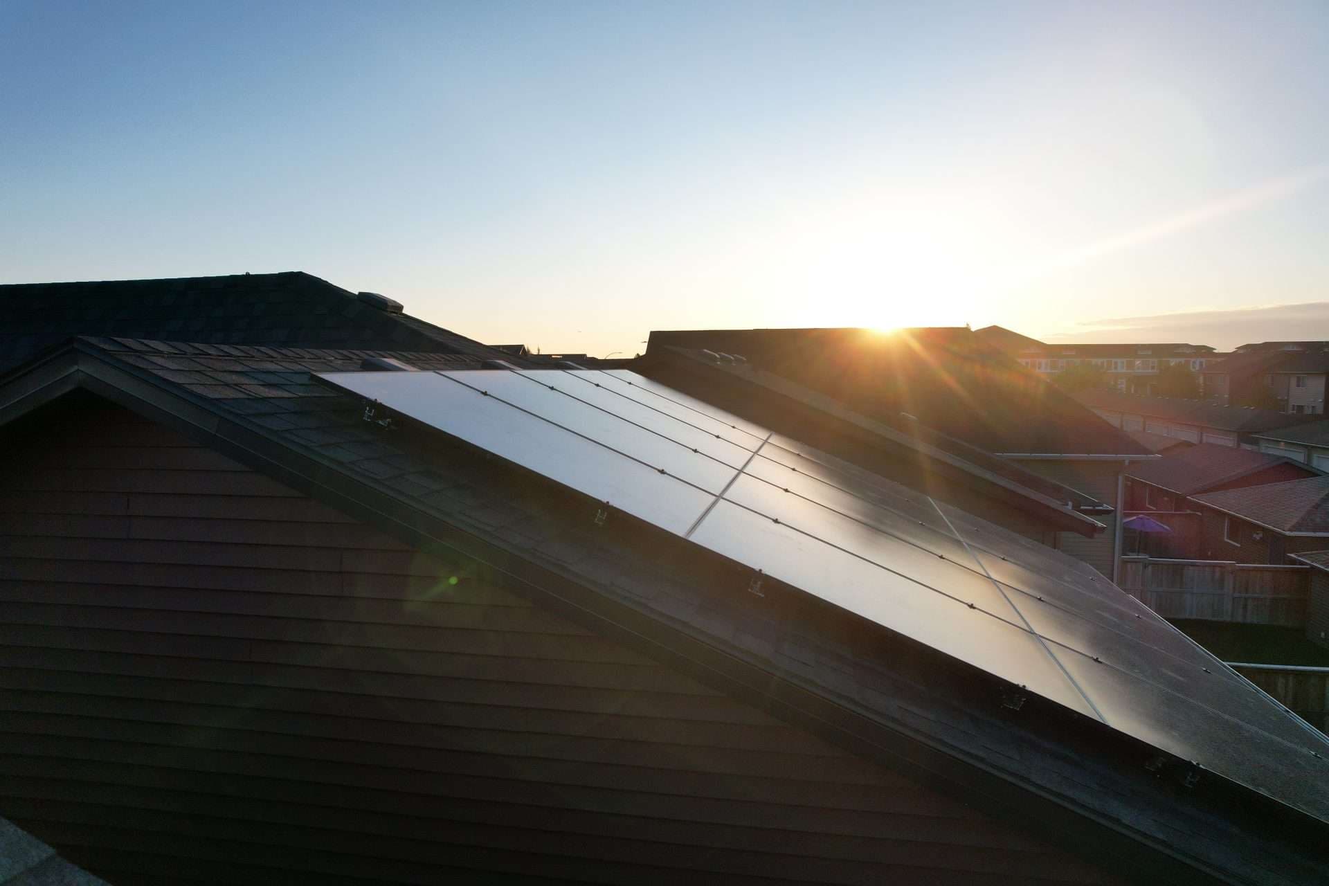 Aerial view of a Flux Renewables solar project