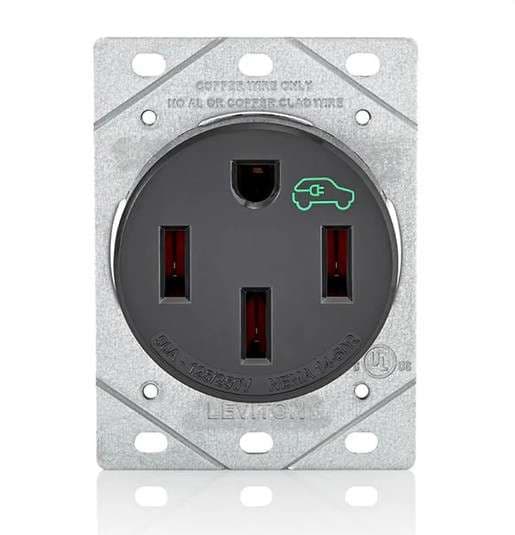 NEMA 14-50R 240V outlet for EV charging