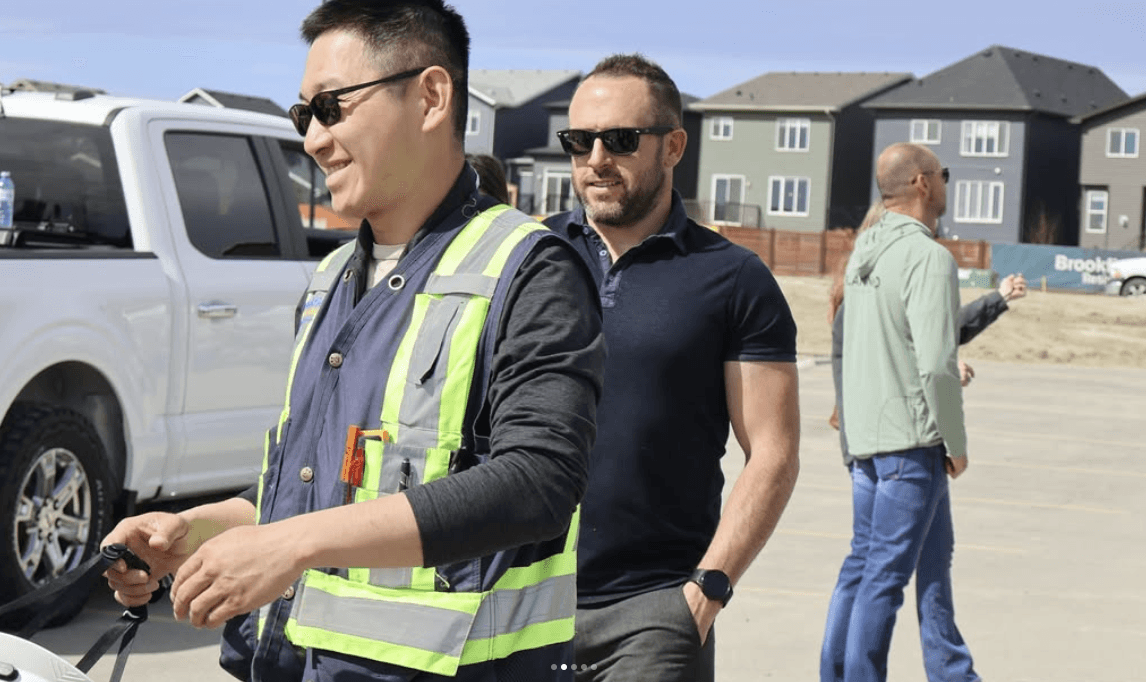 Flux Renewables team at Brookfield Residential construction site