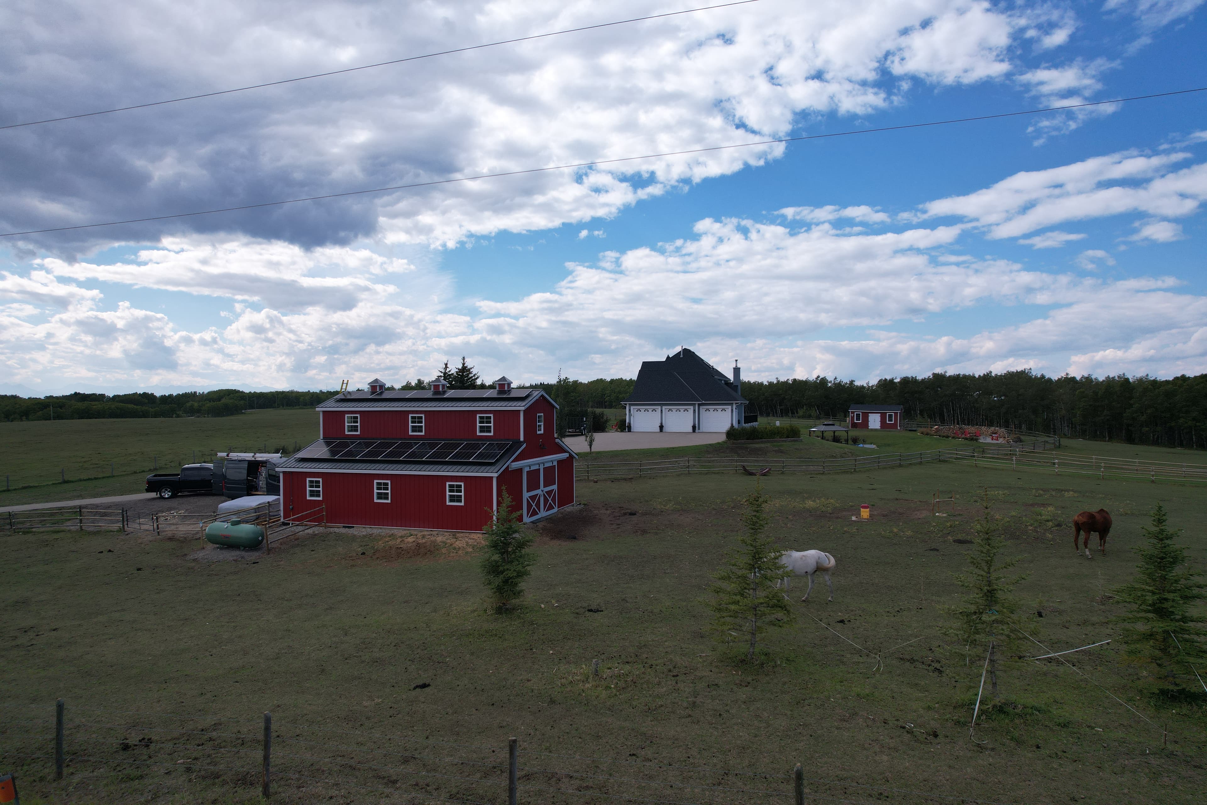Completed residential solar panels on Calgary home